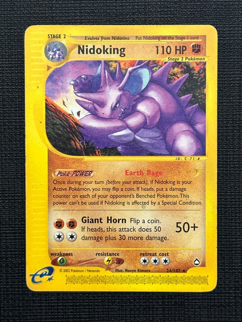 Nidoking 24/147 Aquapolis Pokemon Card